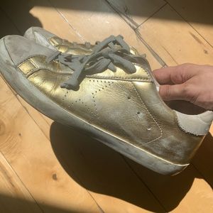 Golden Goose Size 40 gold sneakers